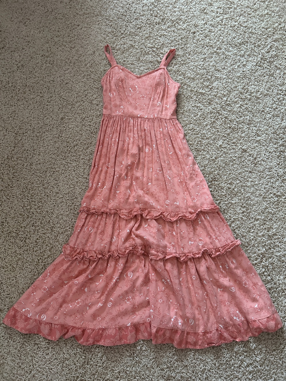 Japna Women’s Small Pink Floral Midi Dress